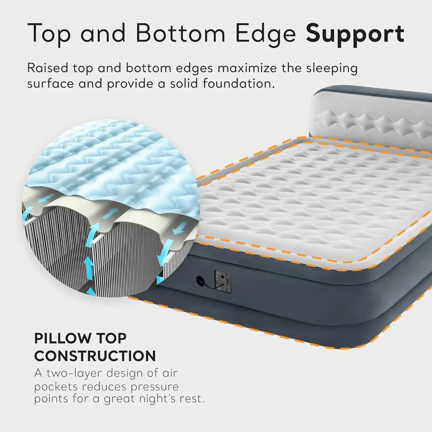 Matelas gonflable à traction arrière